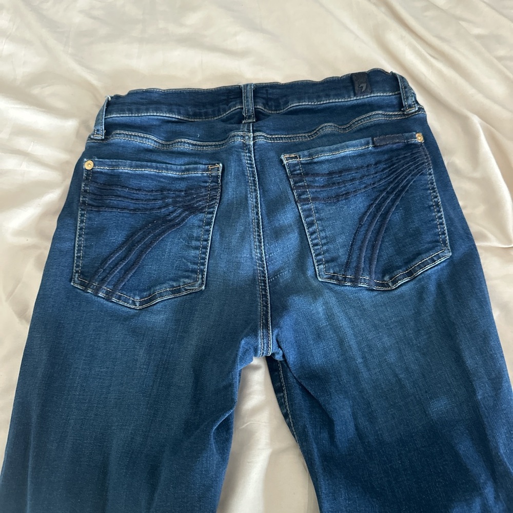7 For All Mankind Dark Blue Flare Jeans